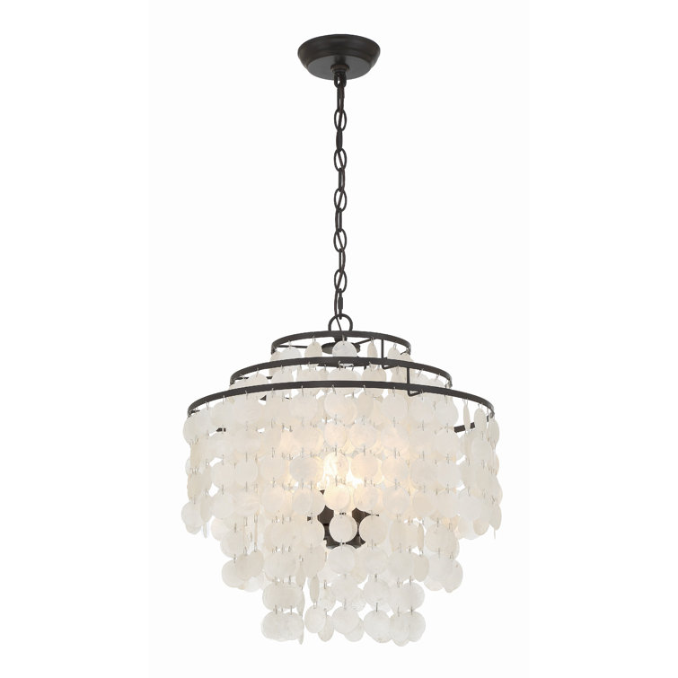 Mini Brielle Dark Bronze 4-Light Crystal Candle Chandelier