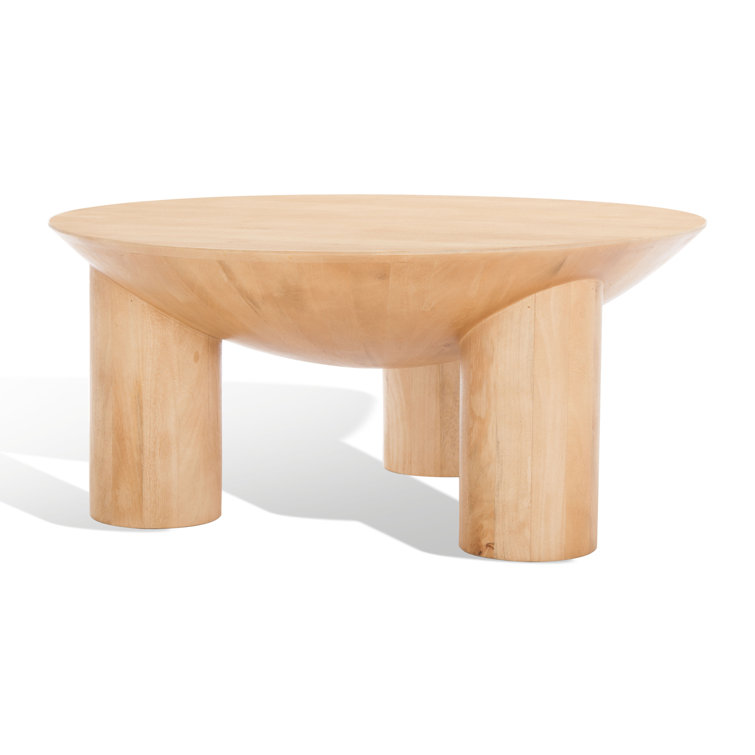 Calhoun Round Natural Mango Wood Coffee Table - 35"