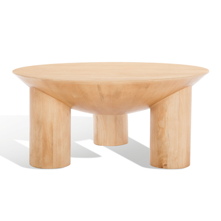 Calhoun Round Natural Mango Wood Coffee Table - 35"