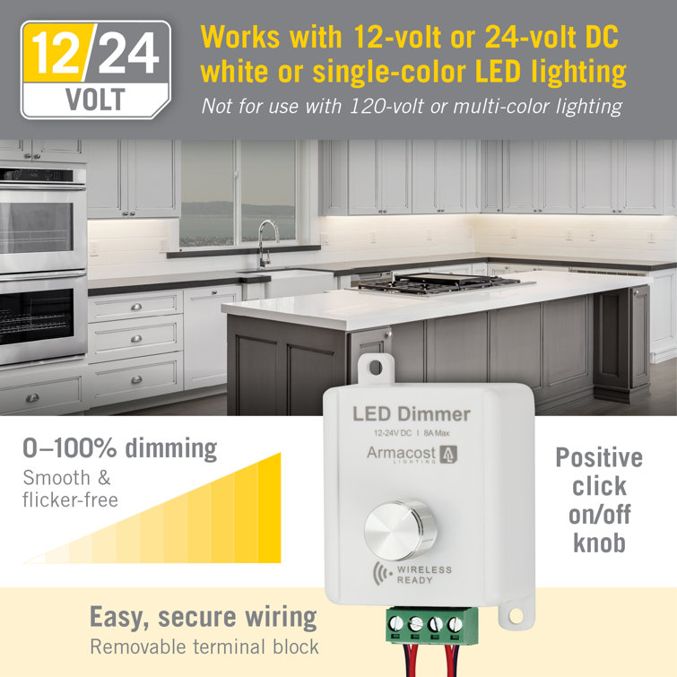 Wireless Rotary Knob LED Dimmer for Strip Lights