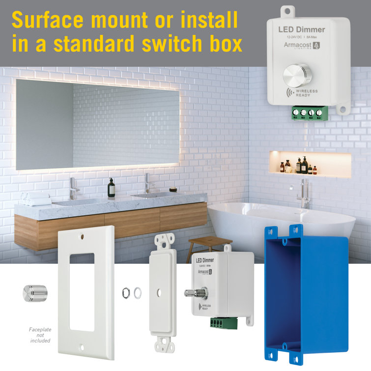 Wireless Rotary Knob LED Dimmer for Strip Lights