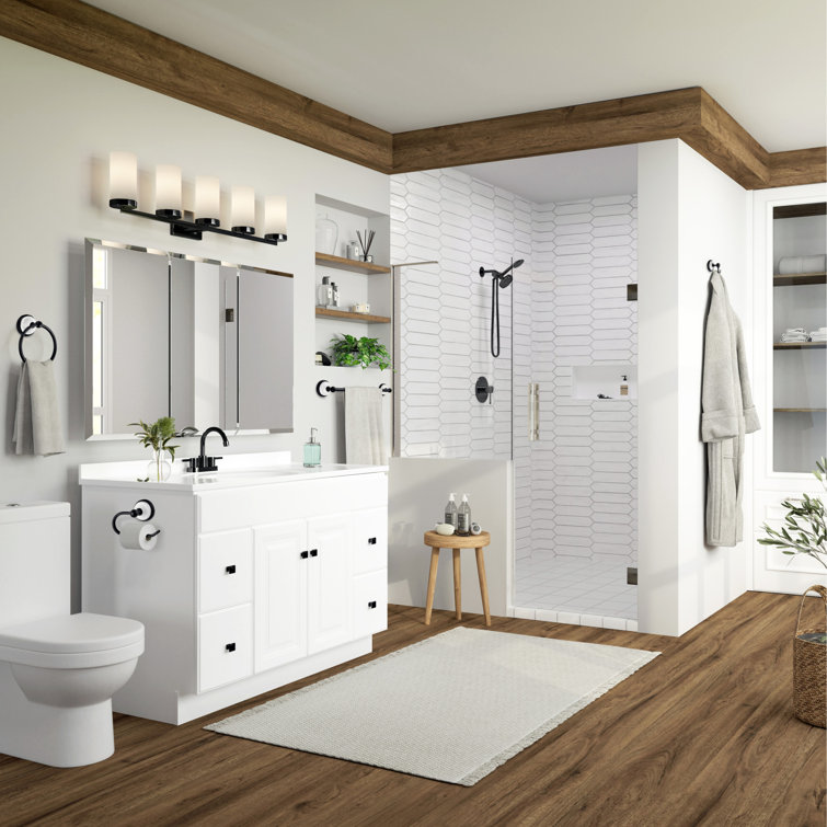Savannah Matte Black and White Double Robe Hook