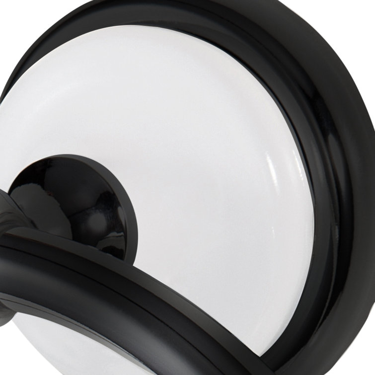 Savannah Matte Black and White Double Robe Hook