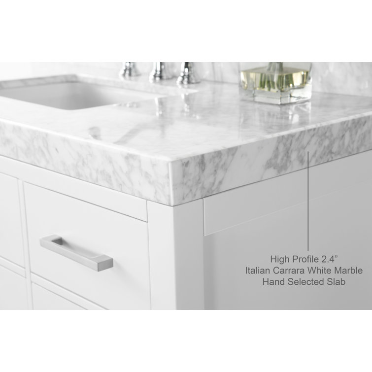 Elizabeth 48'' White Vanity with Gold Hardware