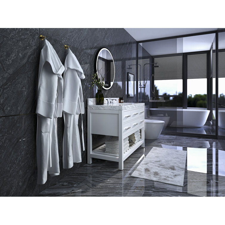 Elizabeth 48'' White Vanity with Gold Hardware
