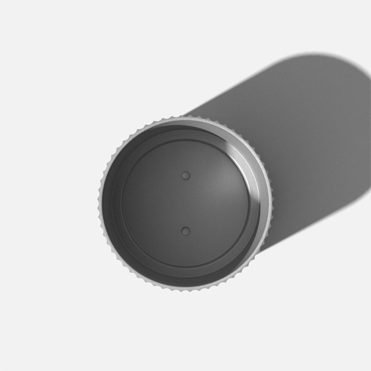 Gray 16" Plastic-Stone Round Fluted Planter