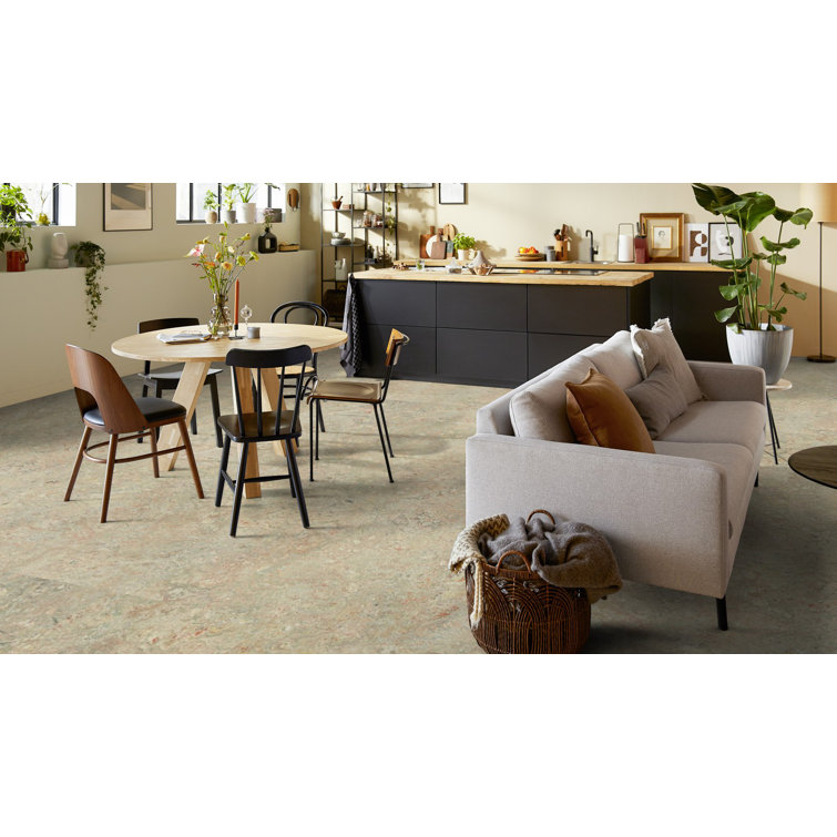 Marmoleum Cinch Loc Seal Medium Agate Tile Look Flooring