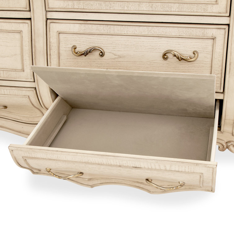 Champagne Victorian Soft Close 12-Drawer Dresser