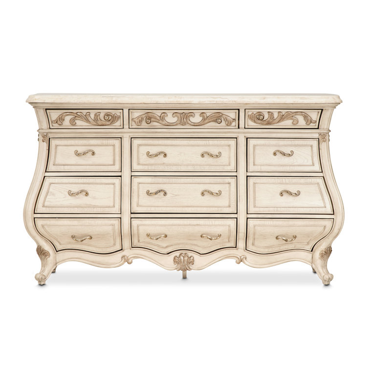 Champagne Victorian Soft Close 12-Drawer Dresser