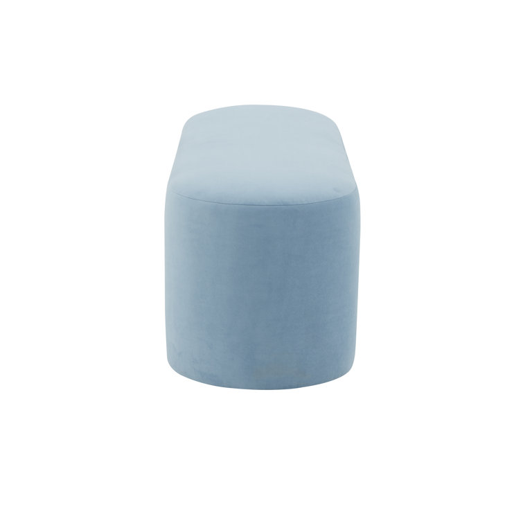 Hobson 51'' Light Blue Velvet Upholstered Bench