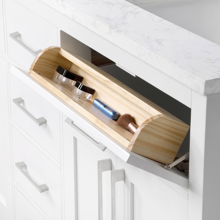 Athea 60" Pure White Freestanding Double Sink Bathroom Vanity