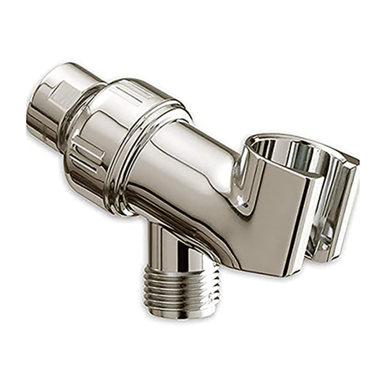 Polished Nickel Wall-Mounted Shower Arm with Ball Joint