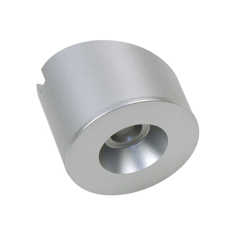 Matte Silver Aluminum Dimmable Under Cabinet LED Puck Light