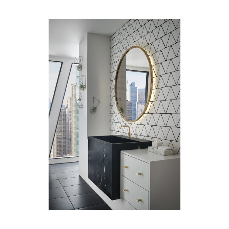 Luxe Nickel Modern 7.5" Single Hole Brass Bathroom Faucet