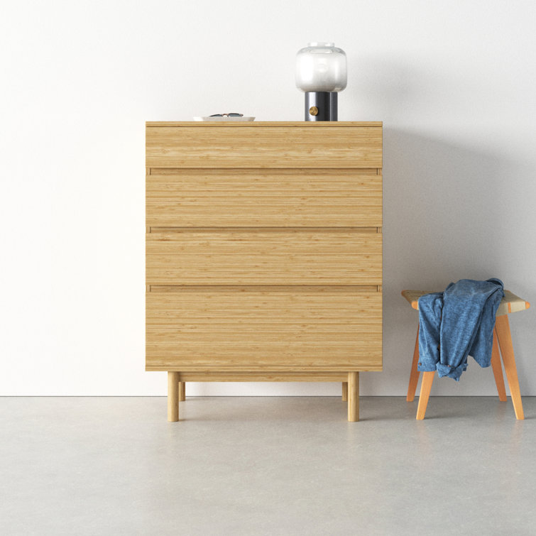Benji Wheat Bamboo Double Dresser with Soft Close Drawers