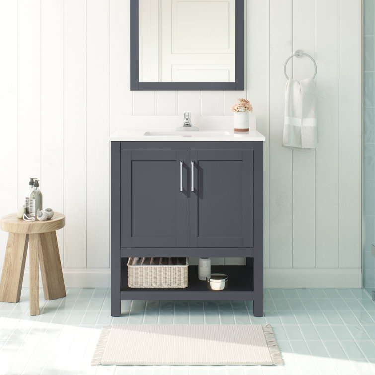 Vegas Dark Charcoal 30" Freestanding Bathroom Vanity with Sink