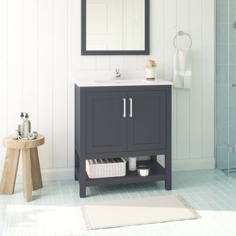 Vegas Dark Charcoal 30" Freestanding Bathroom Vanity with Sink