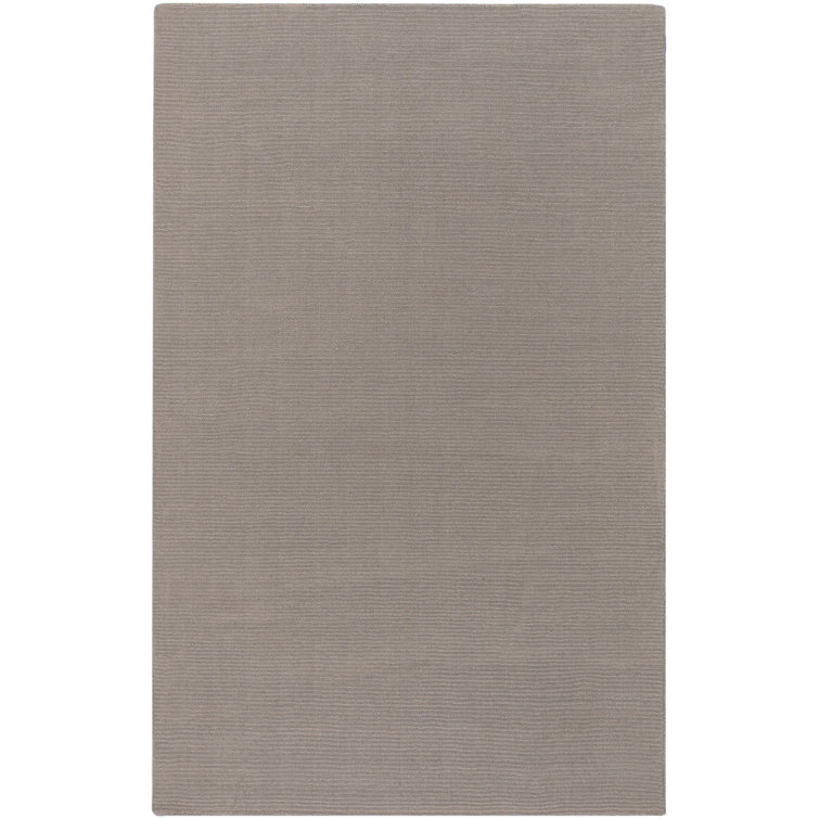 Handmade Geometric Gray Wool Rectangular Area Rug, 3'3" x 5'3"