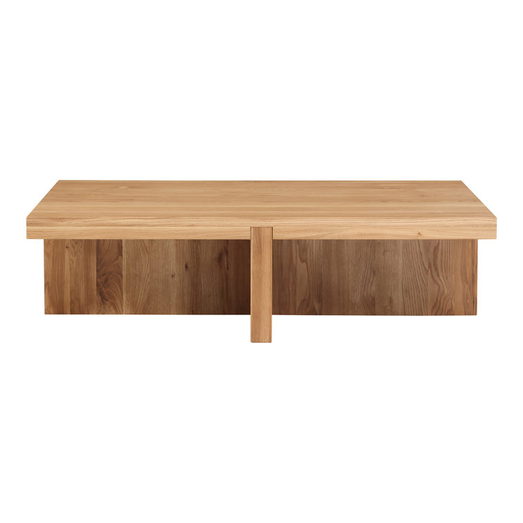 Natural Oak Rectangular Contemporary Coffee Table