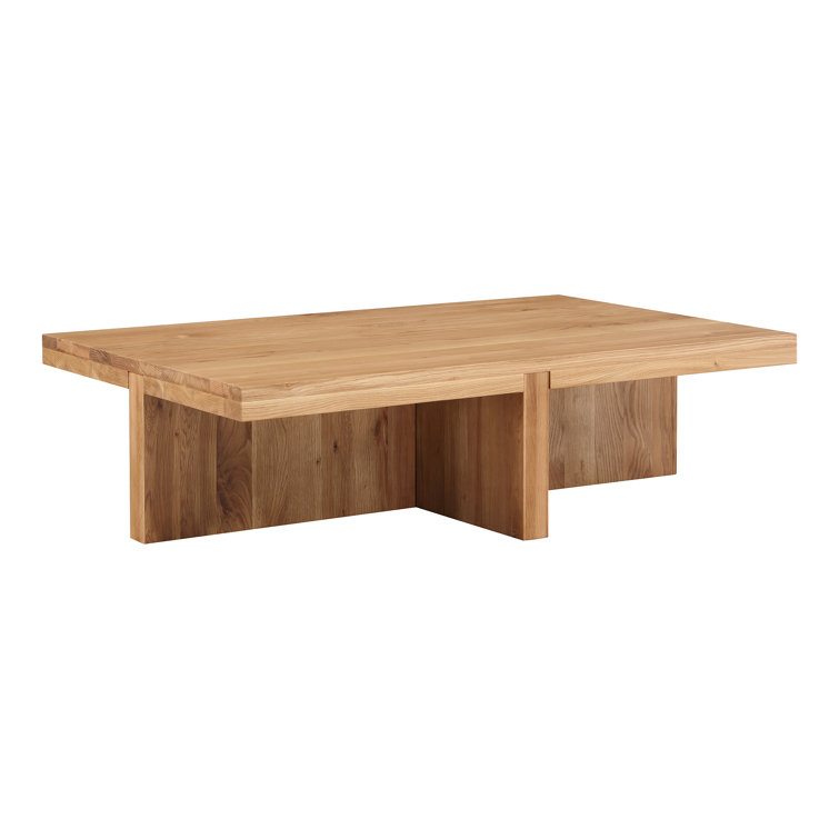 Natural Oak Rectangular Contemporary Coffee Table
