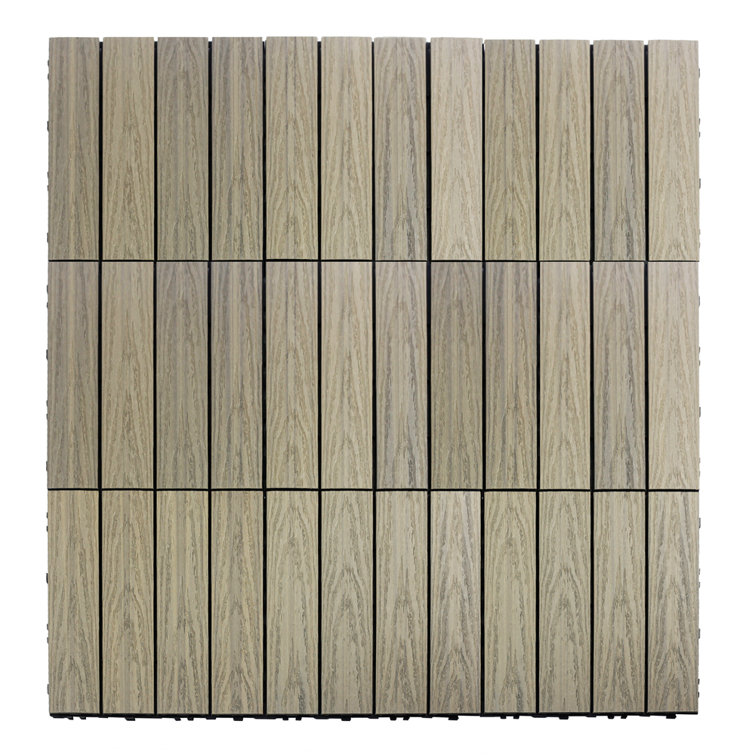Roman Antique Elm Composite Interlocking Deck Tile 12" x 12"