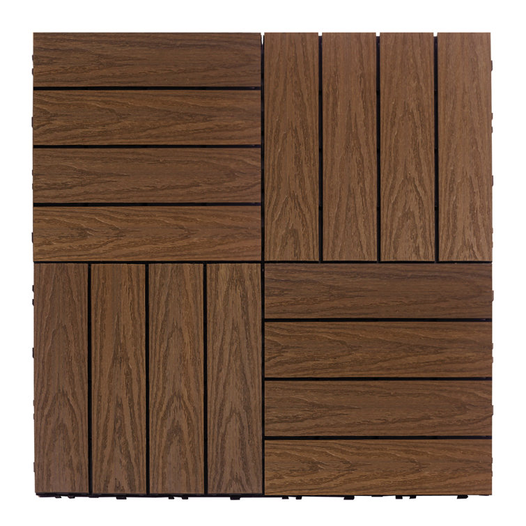 Brazilian Ipe Composite 12" x 12" Interlocking Deck Tile
