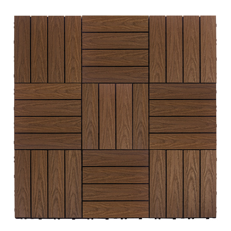 Brazilian Ipe Composite 12" x 12" Interlocking Deck Tile