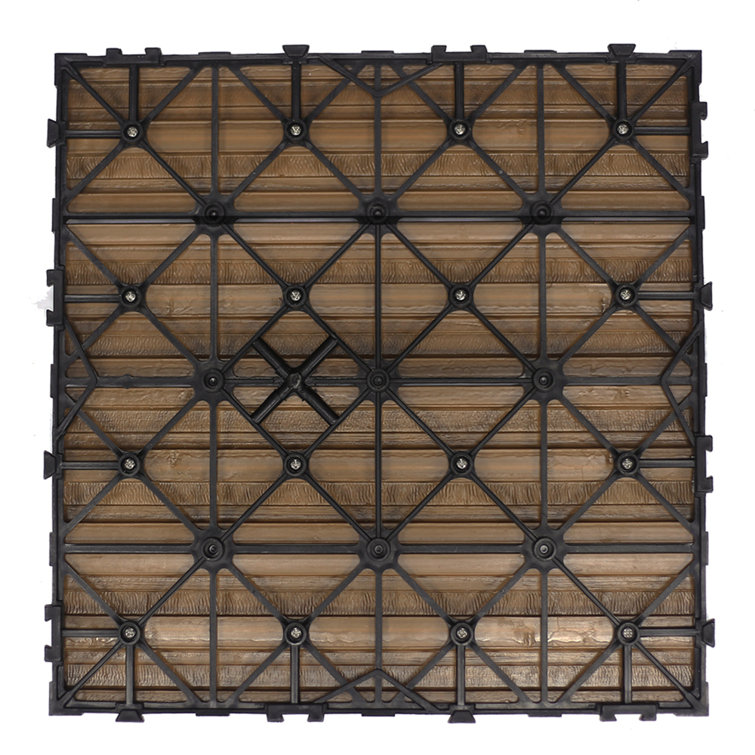 Peruvian Teak 12" x 12" Composite Interlocking Deck Tile