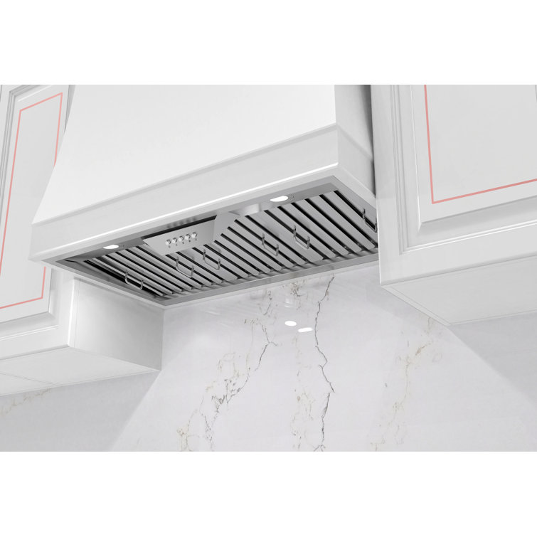 36-Inch Stainless Steel Insert Range Hood with LED Lights