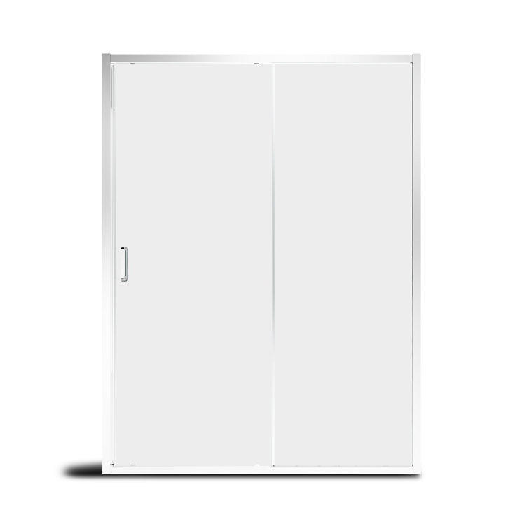 Chrome 48" x 72" Framed Single Sliding Shower Door