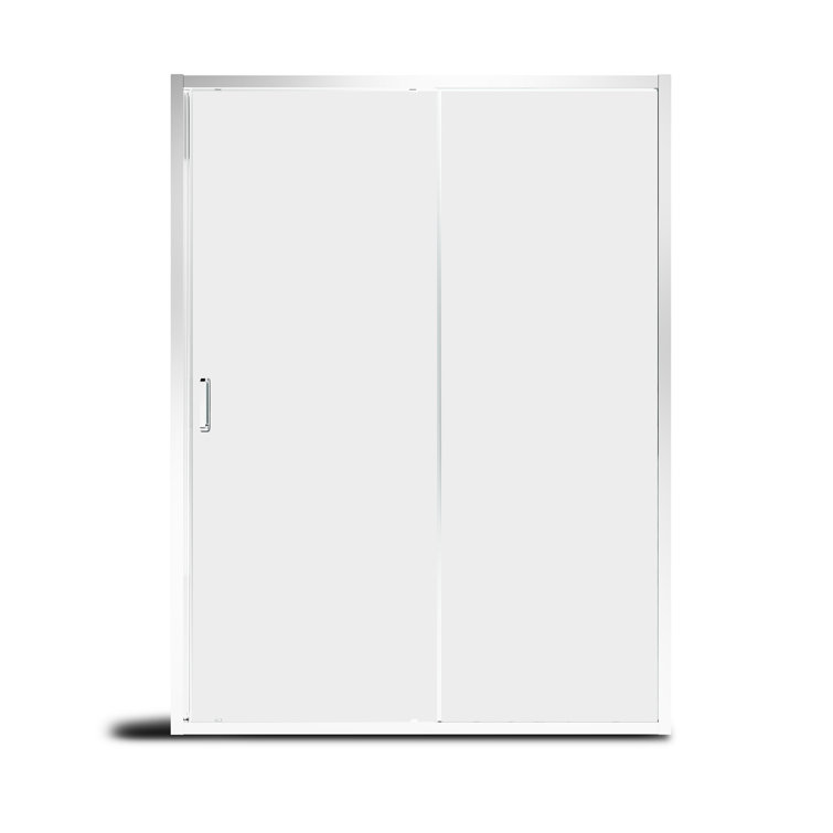 60" x 72" Chrome Framed Single Sliding Shower Door