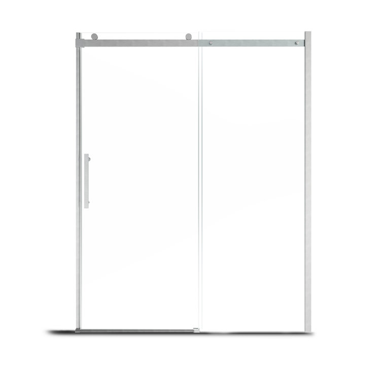 Nickel 48" x 76" Frameless Sliding Shower Door