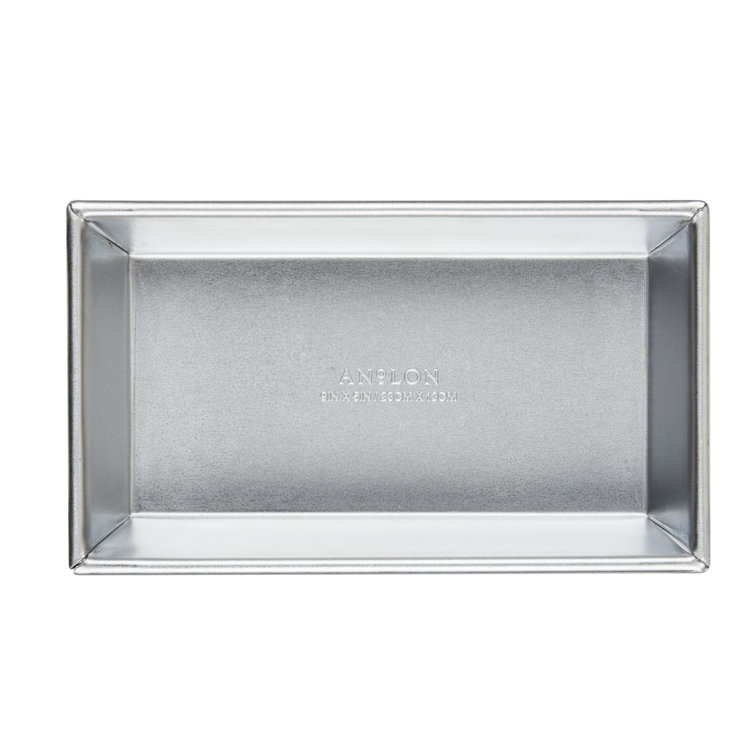 Silver Aluminized Steel Rectangle Loaf Pan, 9.5 x 5.5 Inch