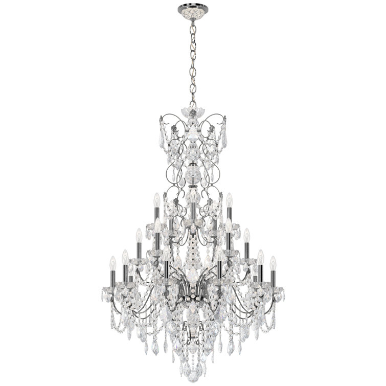 Century 20-Light Black Pearl Crystal Empire Chandelier