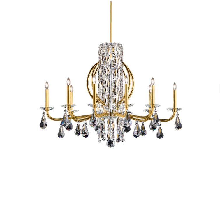 Heirloom Gold 10-Light Empire Chandelier with Clear Heritage Crystals