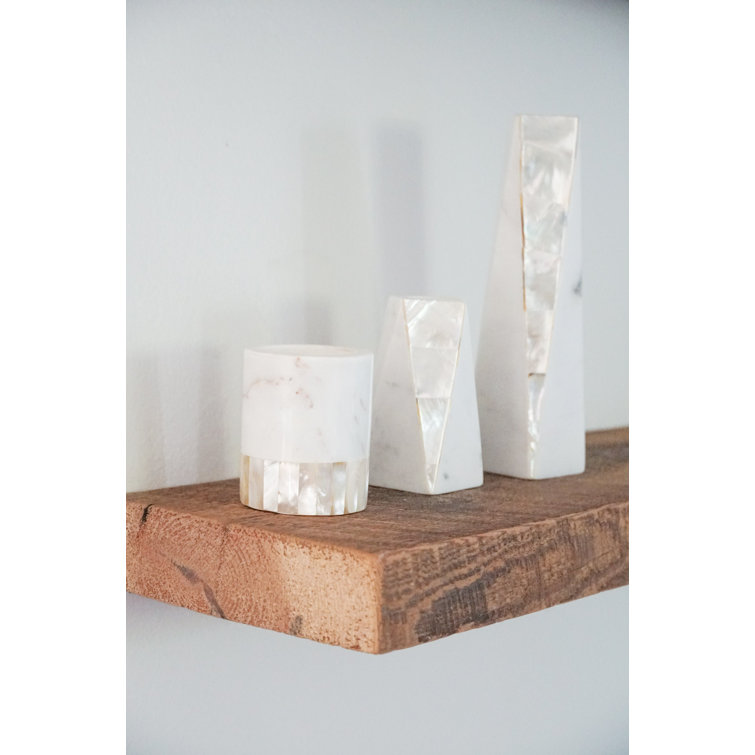 White Mother of Pearl Soy Marble Candle