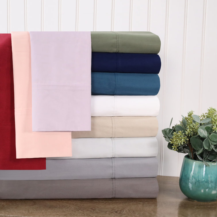 Queen Smoked Pearl Cotton Percale Deep Pocket Sheet Set