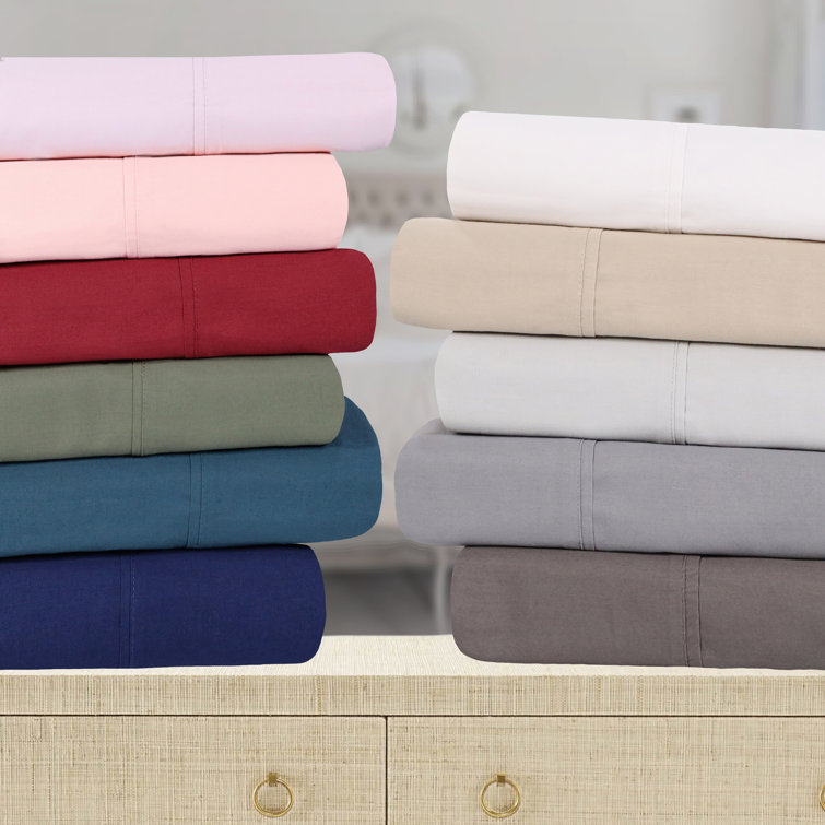 Queen Smoked Pearl Cotton Percale Deep Pocket Sheet Set