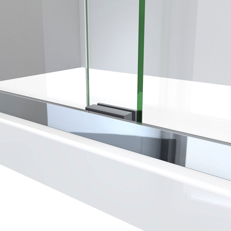Charisma-X 60'' W x 76'' H Chrome Frameless Sliding Shower Door