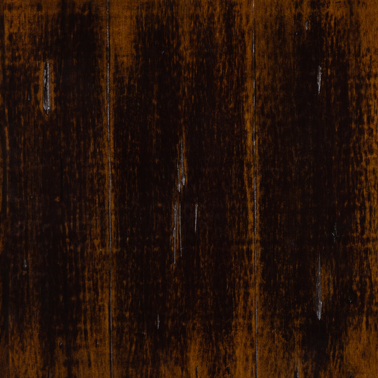 Distressed Walnut Solid Birch Rectangular End Table