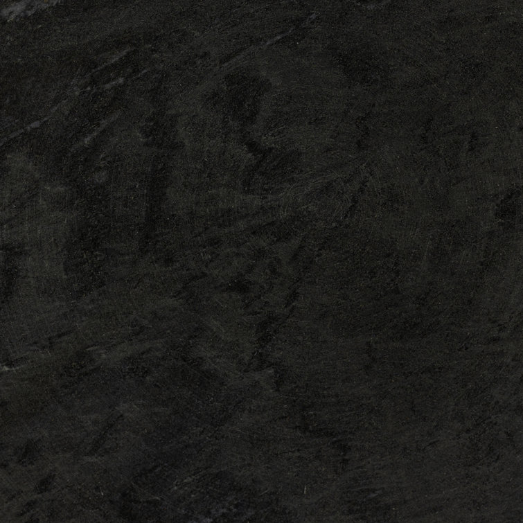 Elegant Viola Round Black Marble and Iron Side Table