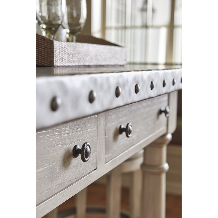 Silver Cream 66" Reclaimed Wood Counter-Height Bistro Table