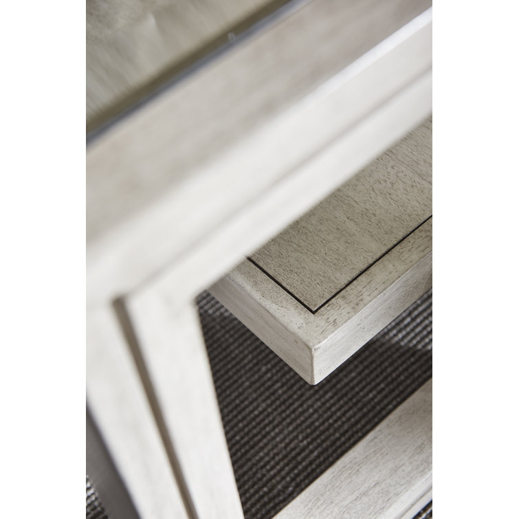 Contemporary Cream Wood Rectangular Coffee Table with Storage