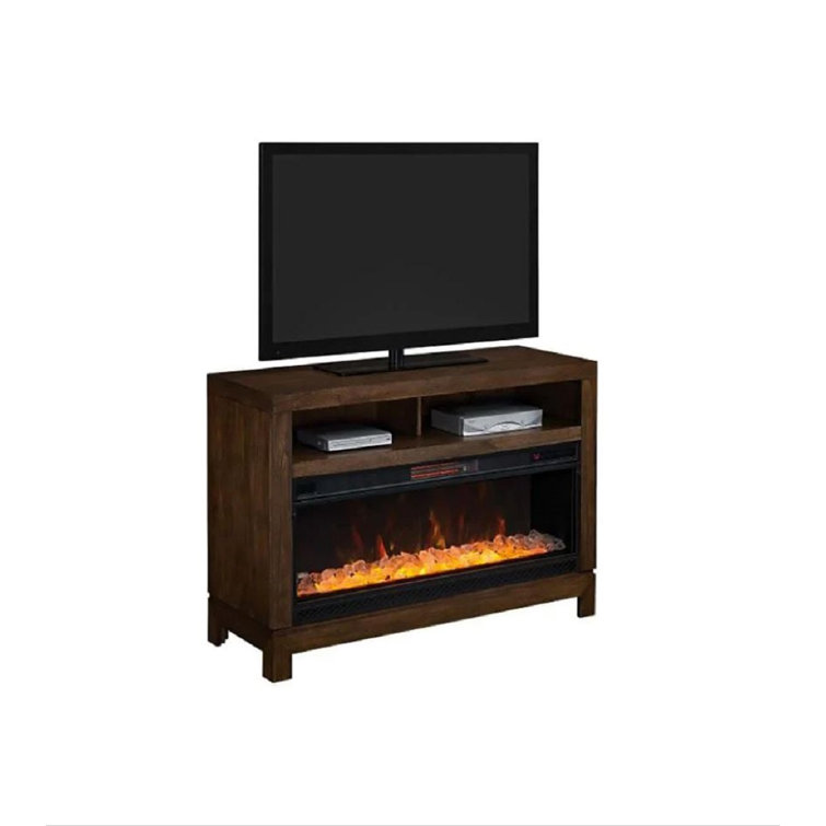 Prairie Brown 47" Electric Fireplace Media Console with Infrared Firebox