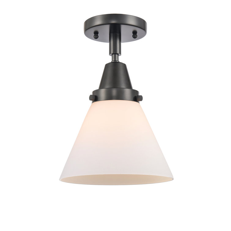 Caden 11'' Matte Black Modern Industrial Flush Mount Light