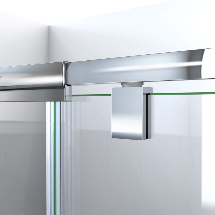 Flex Chrome Semi-Frameless Shower Door with Acrylic Wall Kit