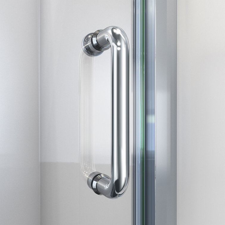 Flex Chrome Semi-Frameless Shower Door with Acrylic Wall Kit