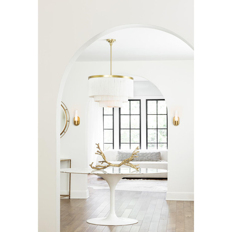 Sleek Polished Nickel Single-Light Wall Sconce with Opal Glass