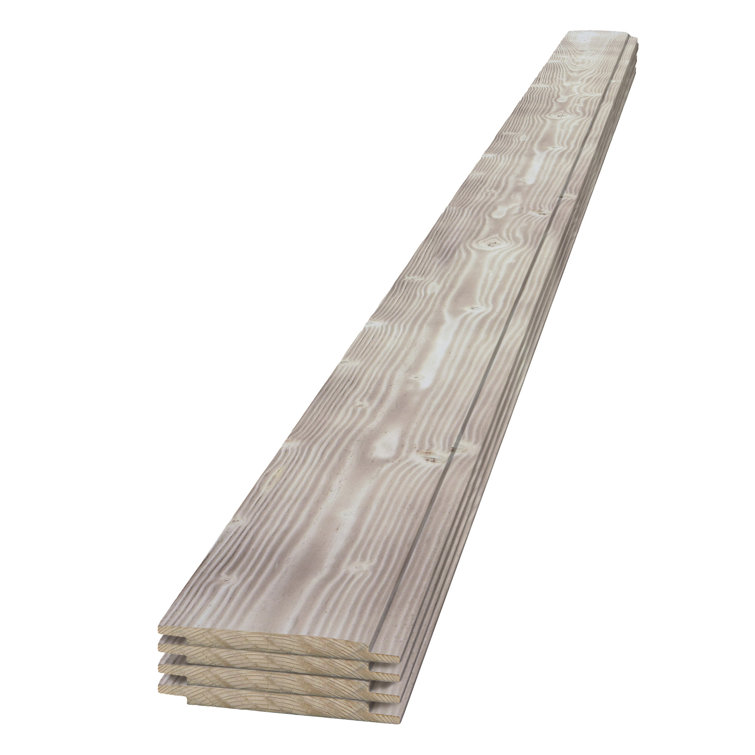 Charred Smoke 1 in. x 6 in. x 8 ft. Wood Shiplap Boards