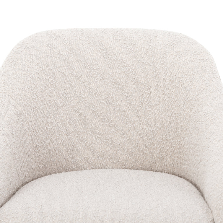 Knoll Sand Upholstered Arm Chair with Pine Wood Legs